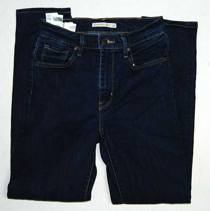 LEVI STRAUSS 724 W26 L27  jeansy damskie proste stretch wys.stan