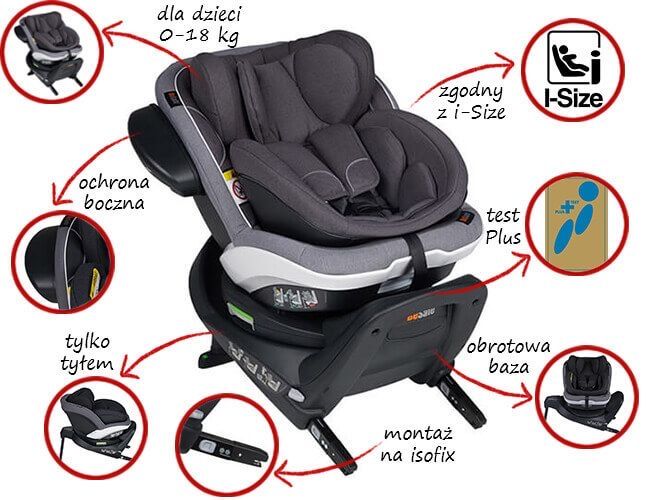 Obrotowy fotelik samochodowy BeSafe iZi Twist isize