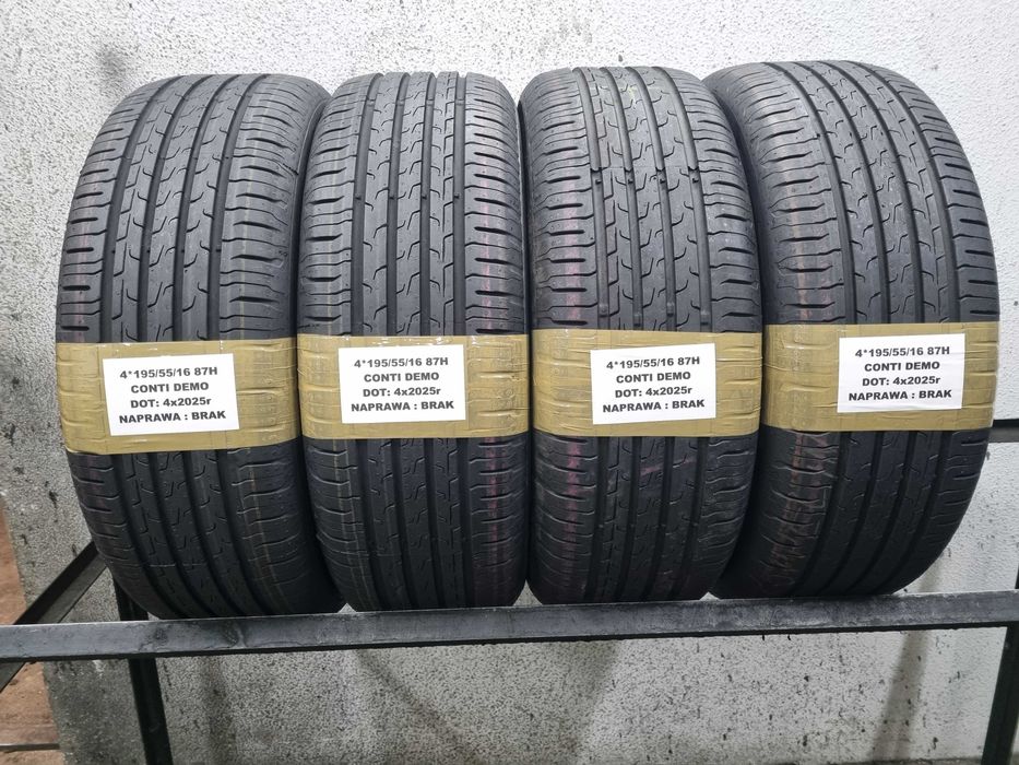 195/55/16 87H Continental Eco Contact 6 DEMO KOMPLET MONTAŻ Dot.2025R