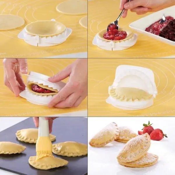 4 moldes NOVOS diferentes dimensão para rissóis e pastéis