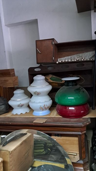 Abajour e Bolas  em vidro