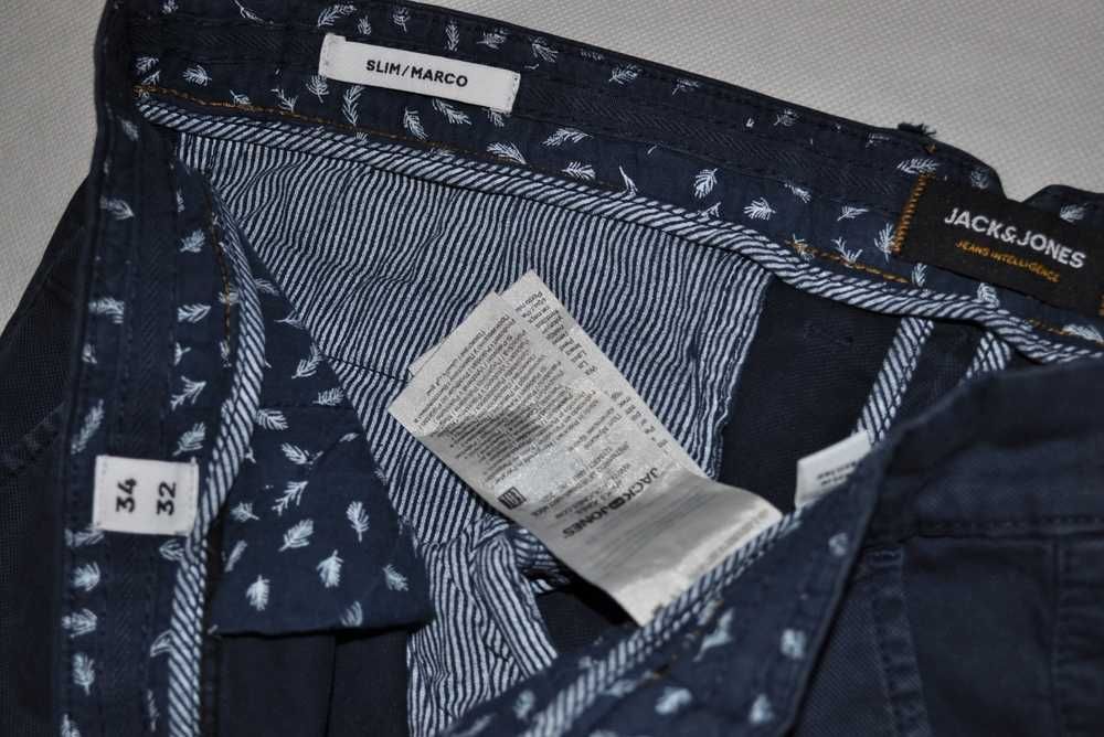 JACK & JONES L 90cm 34/32 męskie spodnie jeansowe slim chinos s9v