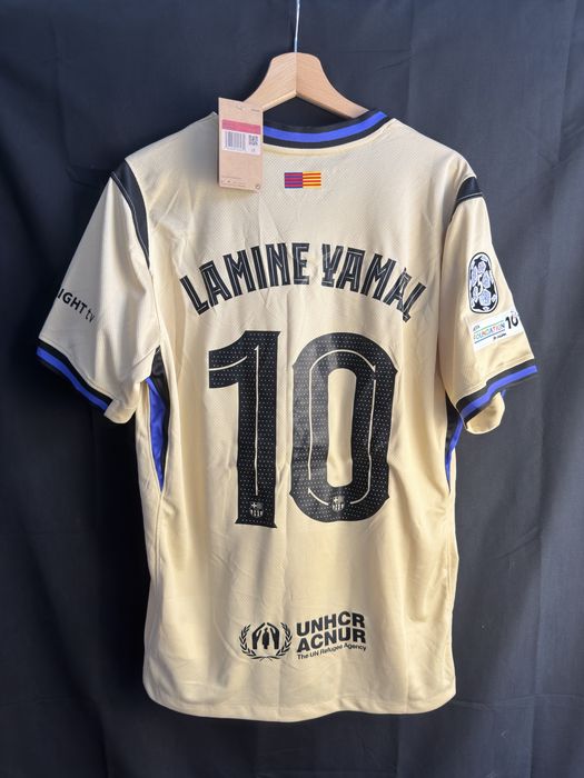 Szara koszulka wyjazdowa Barcy- Lamine Yamal 10 Rozmiar:L