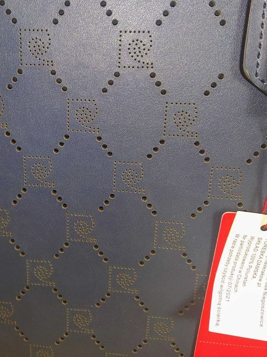 Duża torebka damska A4 Pierre Cardin - NOWA granat