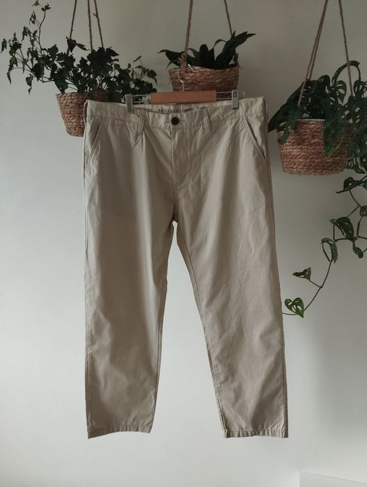 Bawełniane spodnie chinos, bawełniane, basic r.XL  w38xl29 Easy