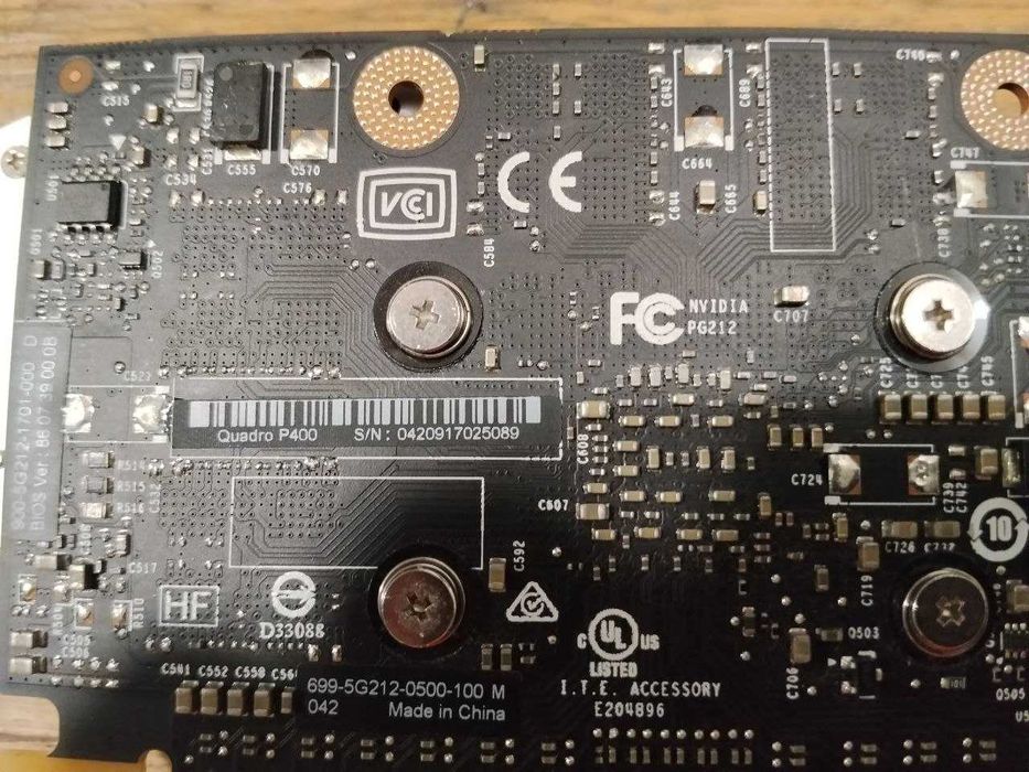 Низькопрофільна відеокарта Quadro P400 2GB GDDR5