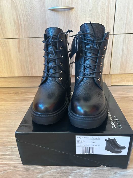 nowe buty skórzande damskie