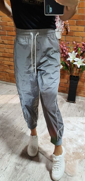 Asos angielskie spodnie świecące w nocy fluorescencyjne premium S M