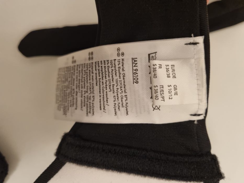 Bikini preto rendado - S
