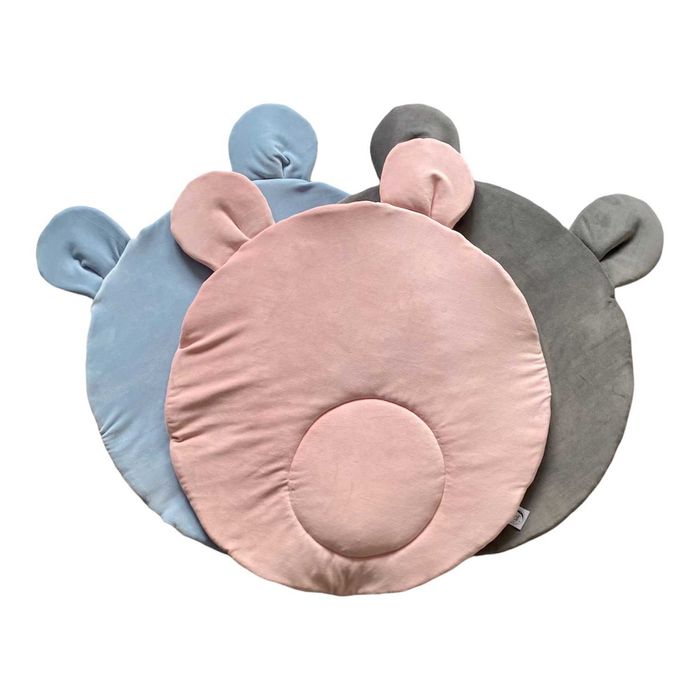 Różowa mata, pod baby gym- głowa miś