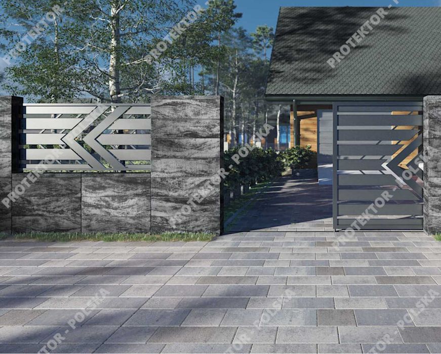 pustak ogrodzeniowy palisada przęsło podmurówka bloczek słupek brama