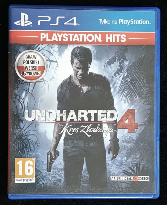 Uncharted 4 Kres Złodzieja PL Dubbing po polsku na PS4 i PS5 BDB stan