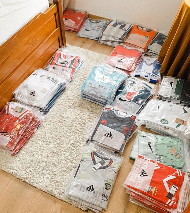 Camisolas de futebol, NBA, formula 1