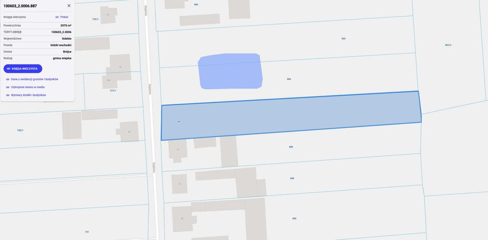 Działka mieszkaniowo-usługowa 2920m² Kurowice woj. Łódzkie - Widok 4