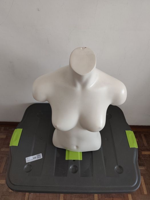 Busto de senhora em plástico
