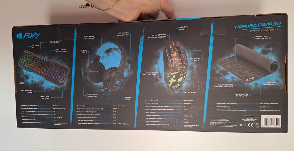 Klawiatura, myszka, słuchawki. Gaming combo.