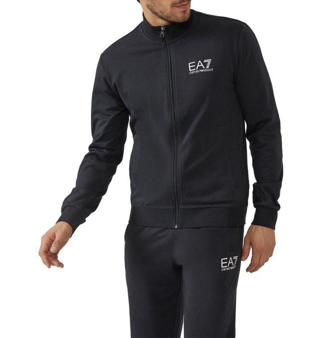 EMPORIO ARMANI EA7 markowy męski dres BLACK kompletny bluza + spodnie