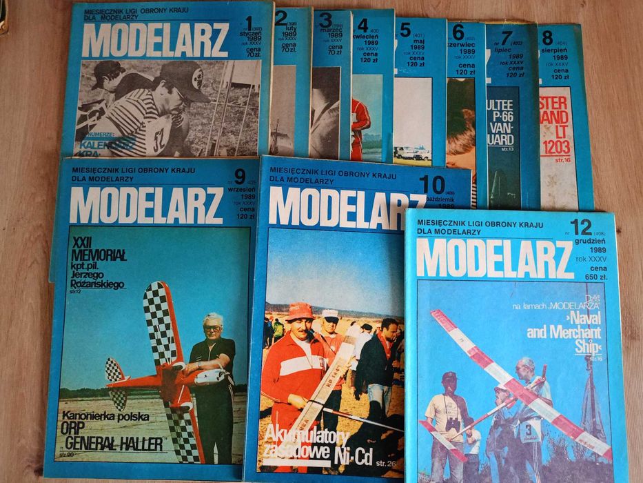 Gazety MODELARZ różne roczniki.