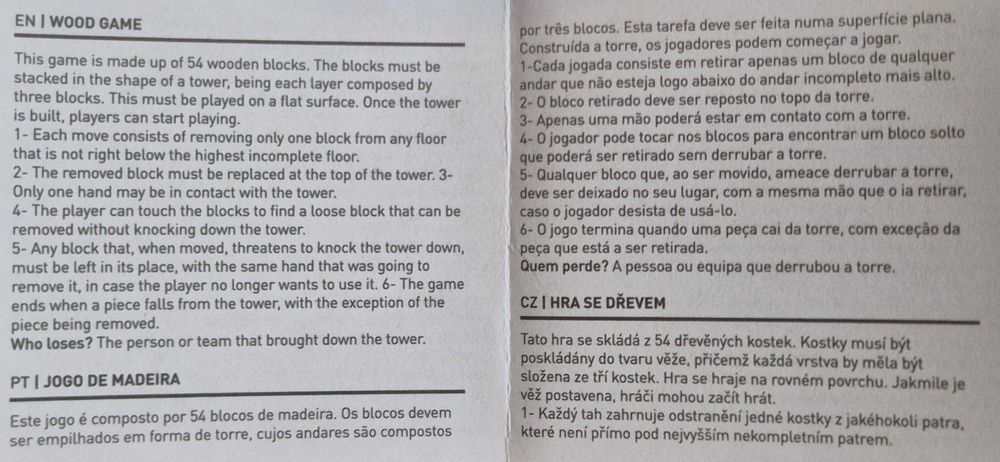 Jogo Jenga 54 peças em madeira versão Samsung