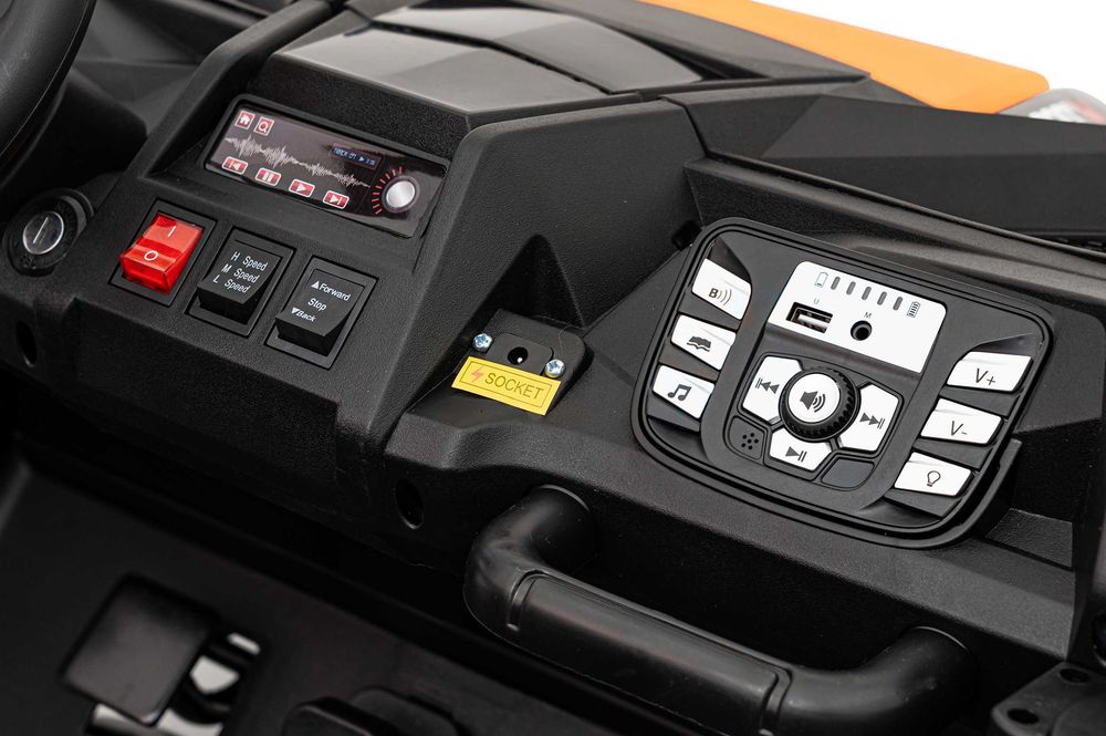 Buggy ATV Strong Racing dla 2 dzieci Złoty Pompowane koła 24V