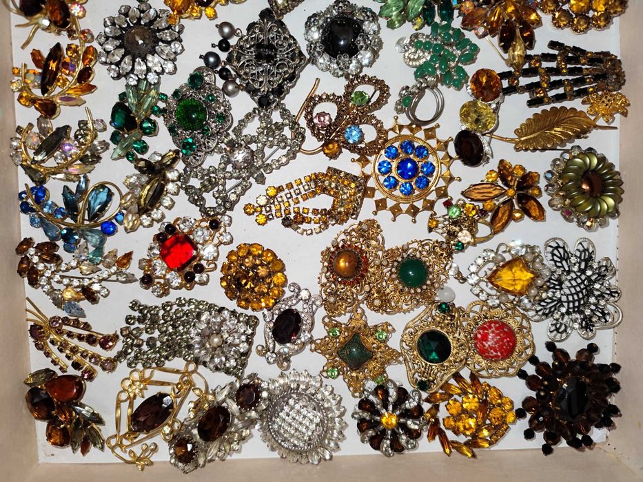 Брошь кольцо Чехия брошка янтарная  бусы сатин СССР браслет Дамаскин