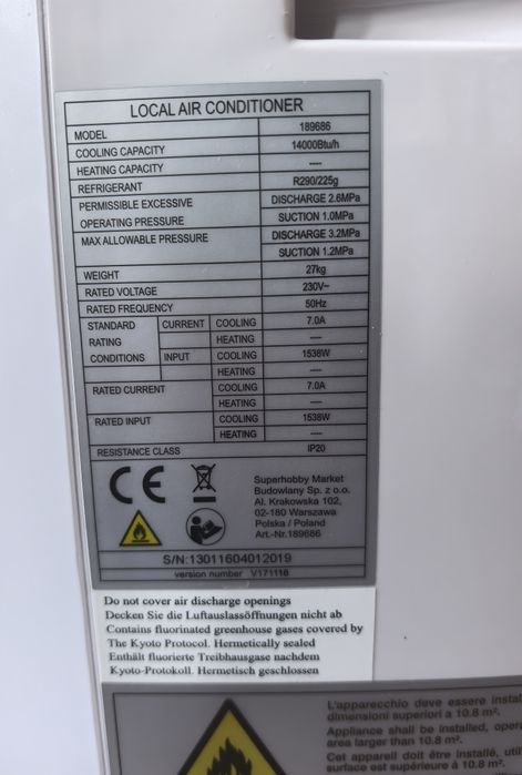 Klimatyzator przenośny