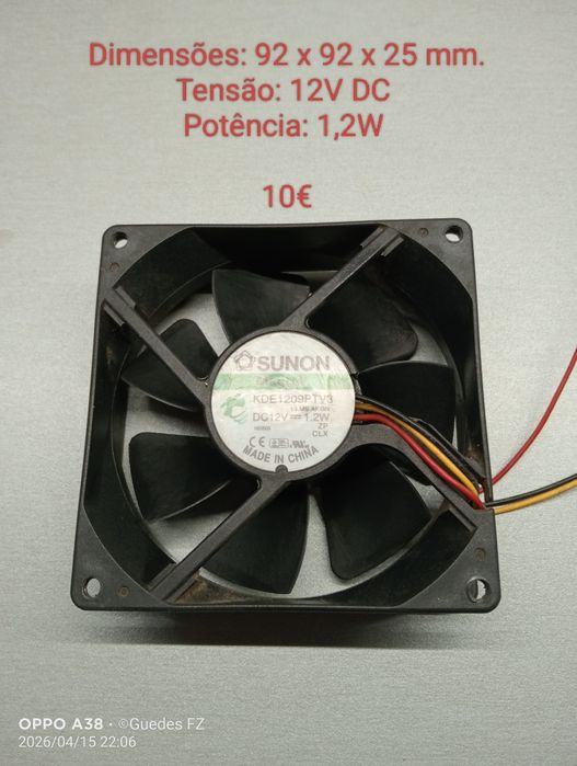 ventilador axial DC sem escovas (brushless)