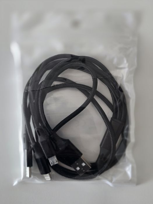 Nowy Kabel 3 w 1 MicroUSB USB typ C Iphone Lightning