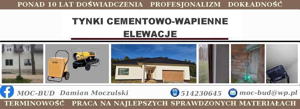 Tynki  cementowo-wapienne tradycyjne kwarcowe, ELEWACJE - docieplenia