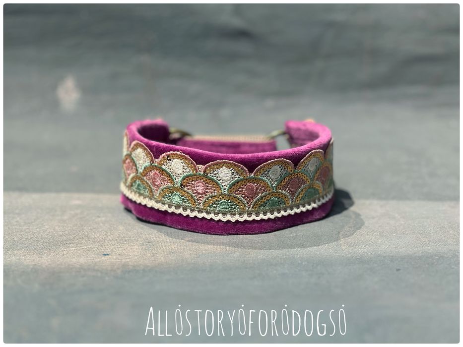 Obroza welurowa dla charta