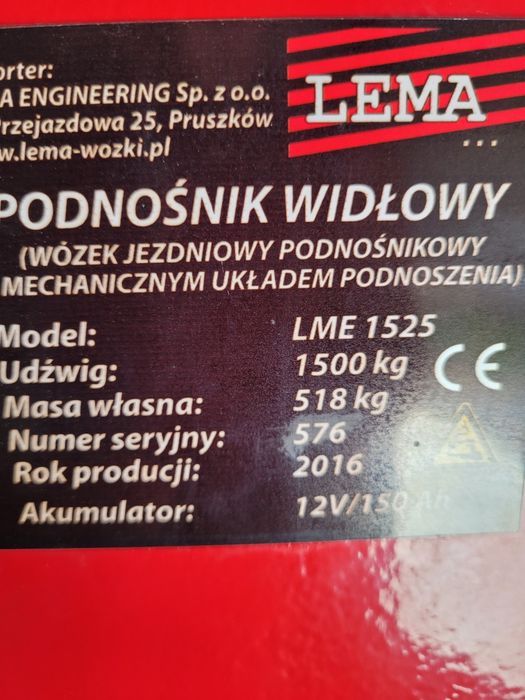 Paleciak masztowy elektryczny
