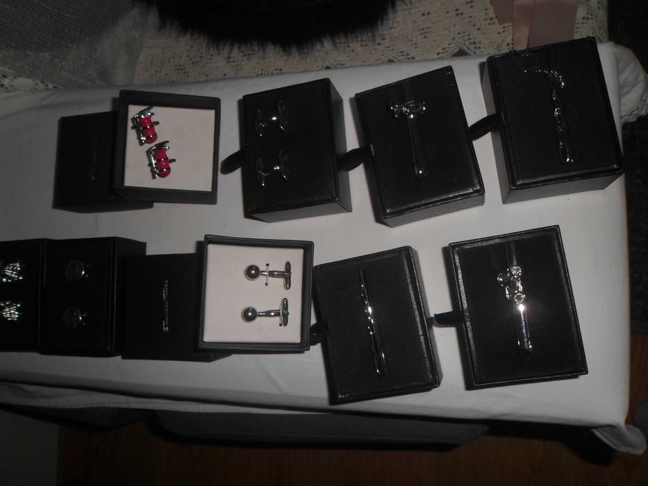 alfinetes para gravatas e botões de punho marca EMIDIO TUCCI novos