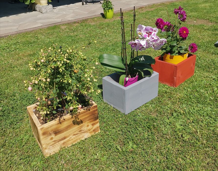 Doniczka Donica drewniana