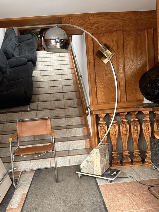 RZADKOŚĆ Achille Castiglioni lampa łukowa mid century. Wlochy 1960/70