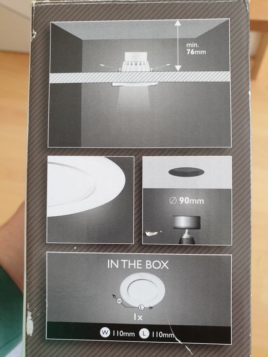 Foco de embutir no teto Philips