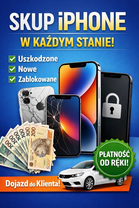 Skup Iphone Warszawa / kazdy stan ZABLOKOWANE / USZKODZONE / NOWE