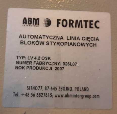 Linia do produkcji płyt styropianowych