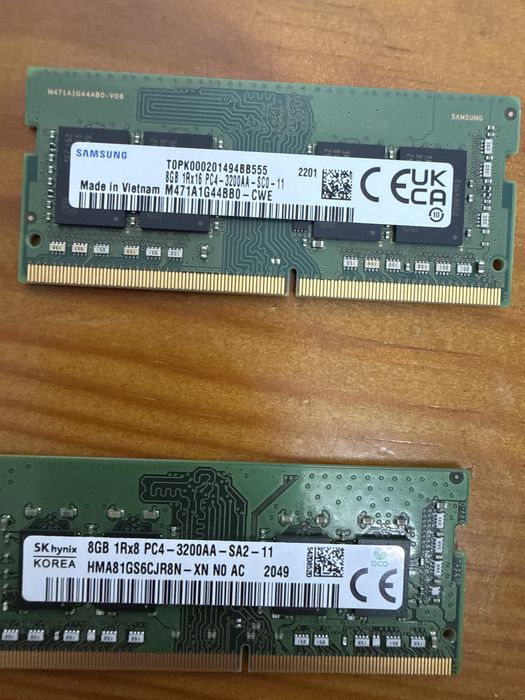 Memórias DDR 4 -16GB ( 2x8)
