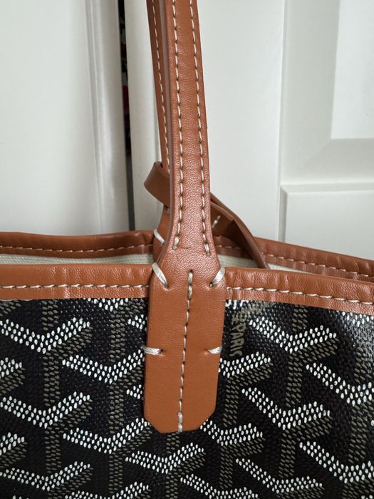 Torebka shopper bag Goyard logowana logo torba brązowa duża