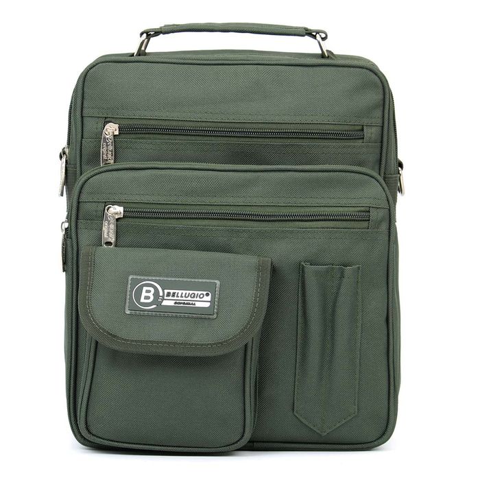 torba męska do pracy a4 bellugio - ciemnozielona