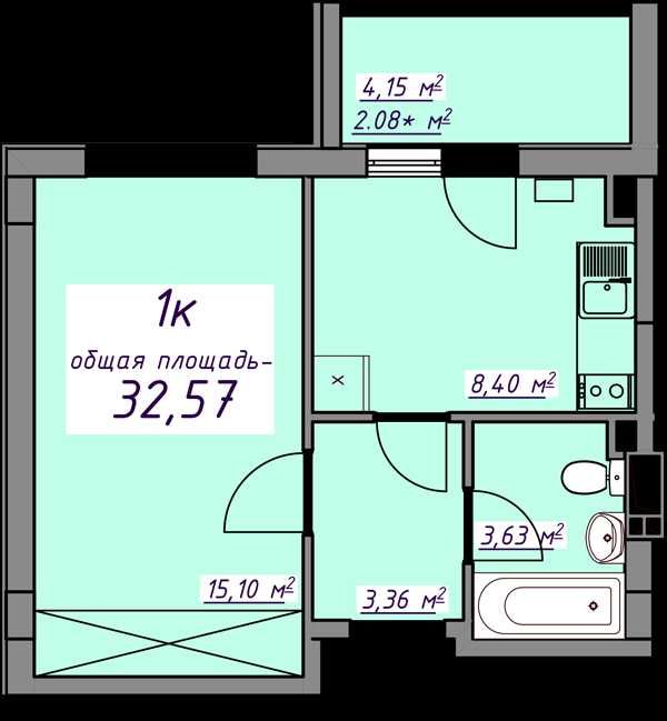 Продам новую квартиру в ЖК 7 небо, в сданном доме.