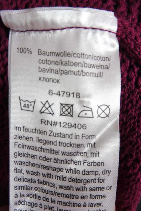 Sweter bordowy Bonprix Collection rozm 40/42
