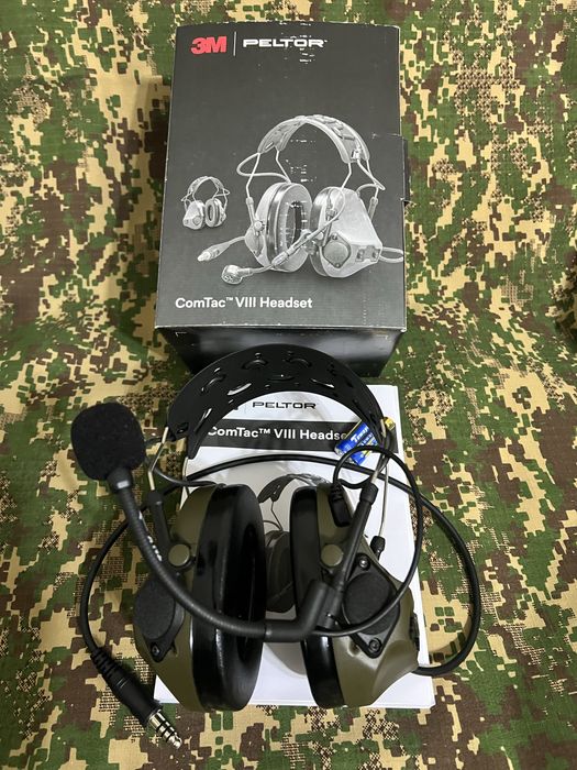 Активні тактичні навушники 3M PELTOR ComTac VIII з гарнітурою + РТТ…