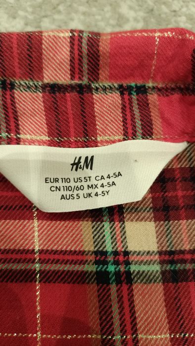 Szmizjerka, sukienka świąteczna, okolicznościowa H&M r.110