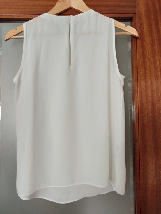 Blusa branca manga curta