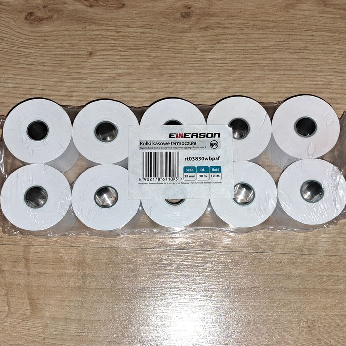 Rolki kasowe termoczułe Emerson 38 30 10 sztuk