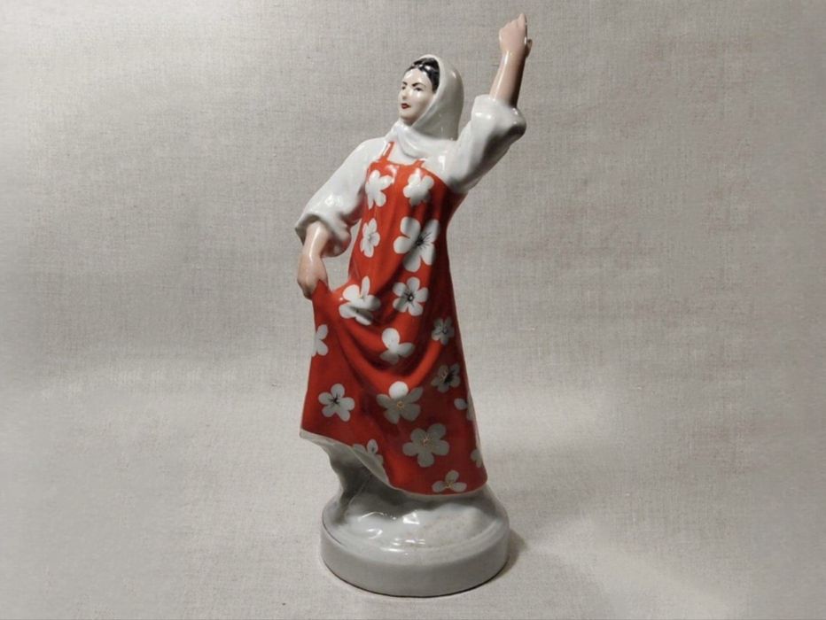 РЕДЧАЙШАЯ статуэтка «ЛИДИЯ РУСЛАНОВА Плясунья» Барановка фарфор СССР