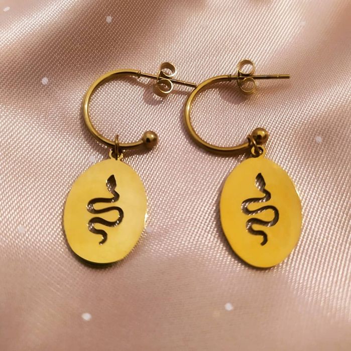 Brincos aço inoxidável novos