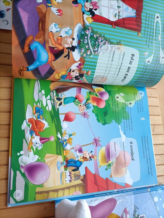 2 livros + peluche Minnie