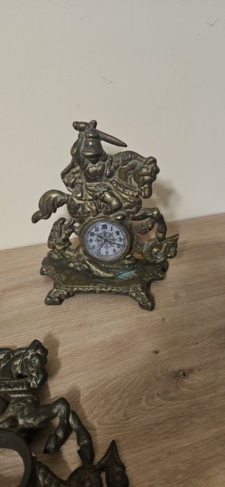 Zegar kominkowy mosiężny